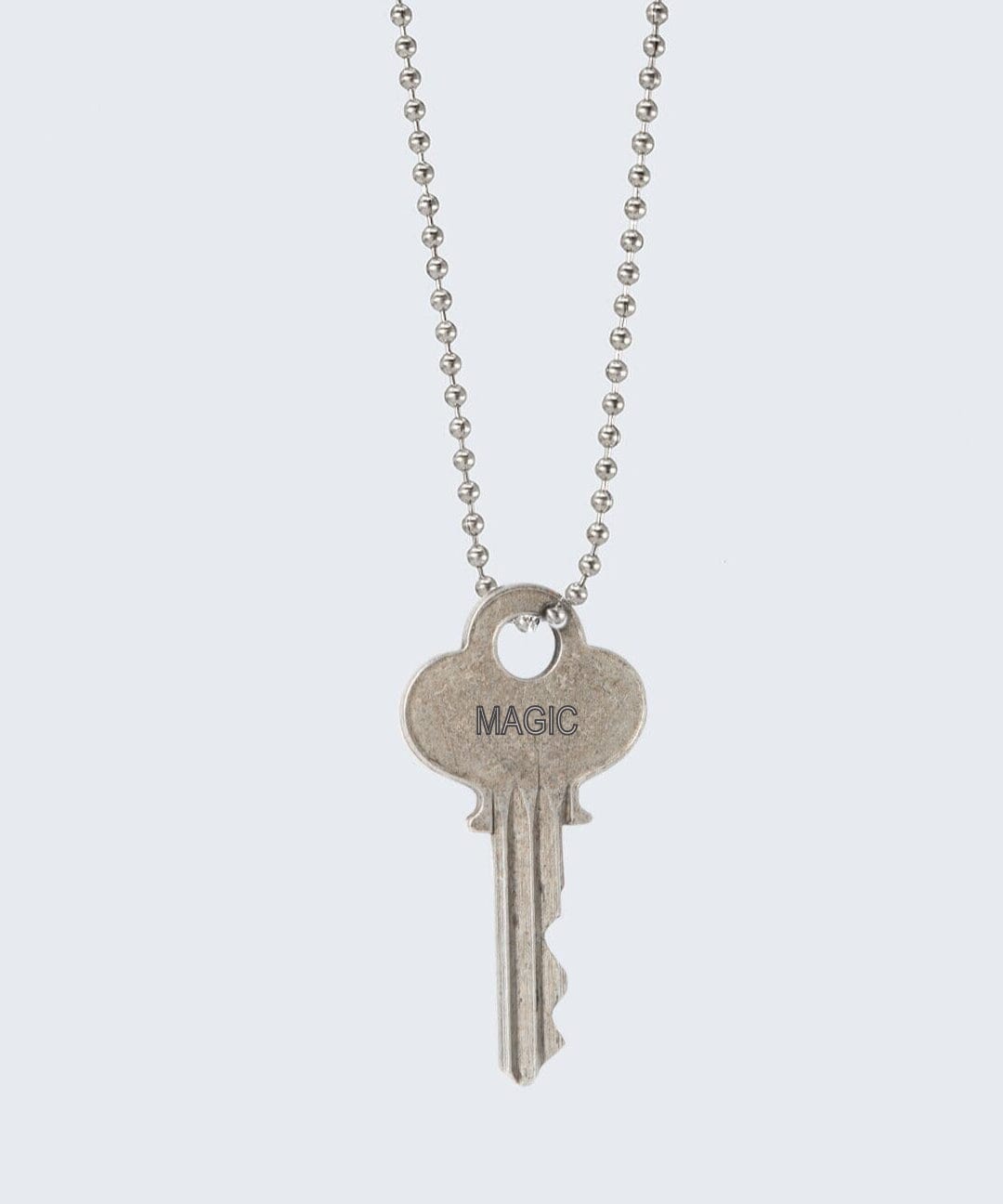 Atticus Vintage Ball Chain Key Necklace The Giving Keys MAGIC Silver