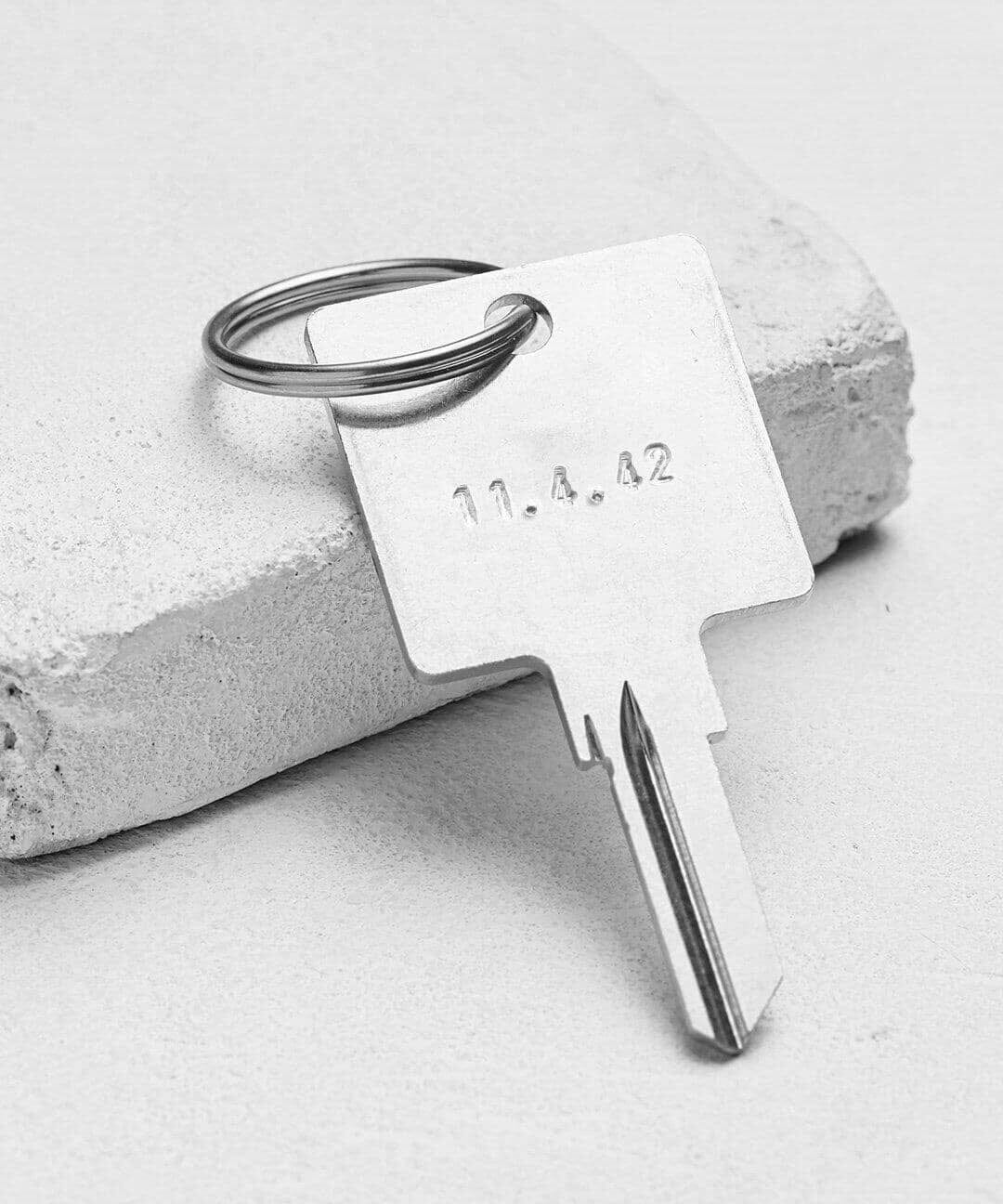 Date To Remember Keychain Key Chain The Giving Keys CUSTOM Silver