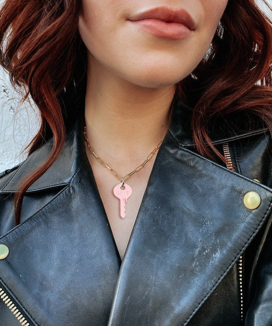 Color Dainty Emily Key Gold Brooklyn Chain Necklace Necklaces The Giving Keys