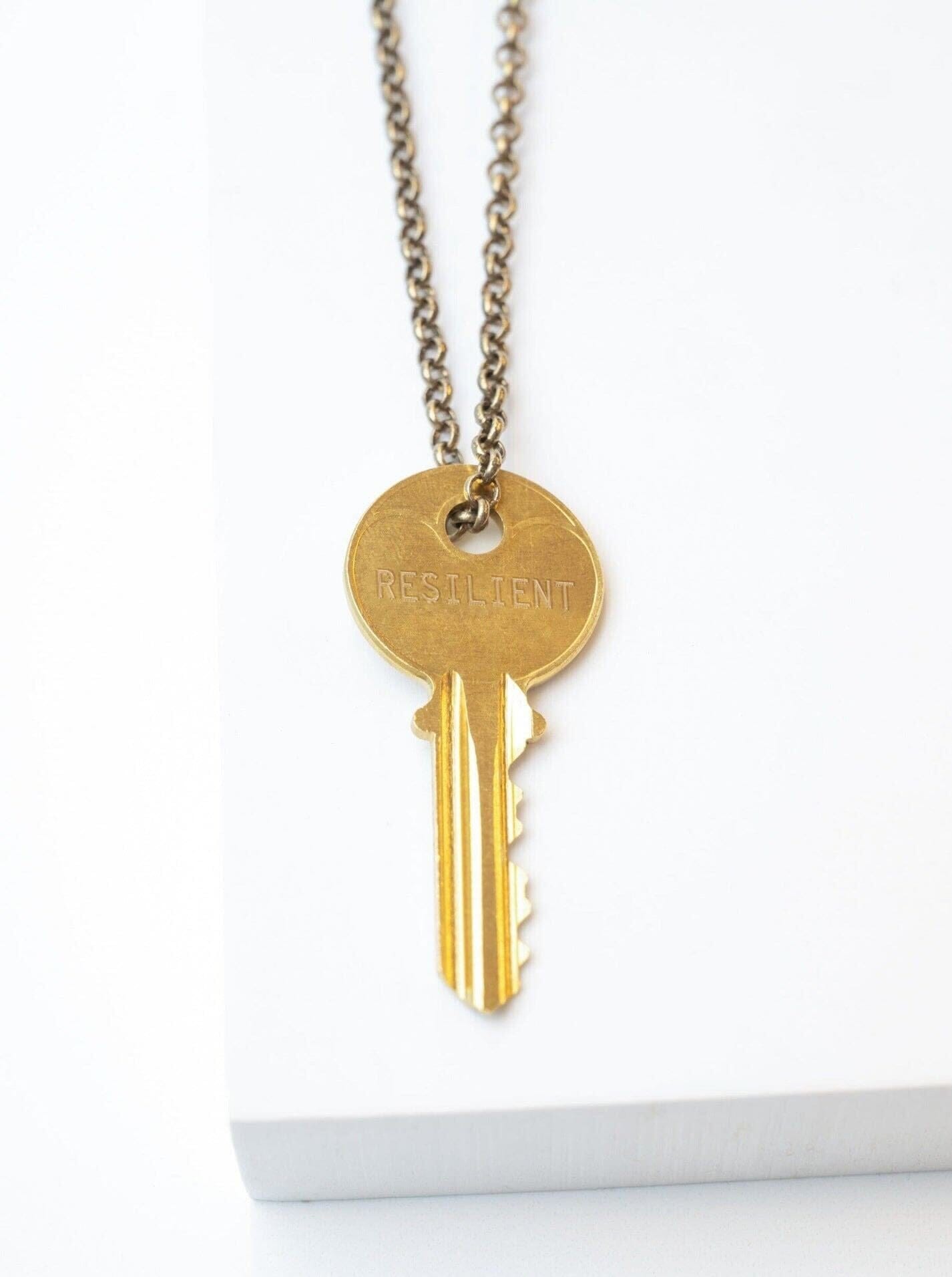 The Giving Keys Vintage Classic Ball Chain Key Necklace in GOLD