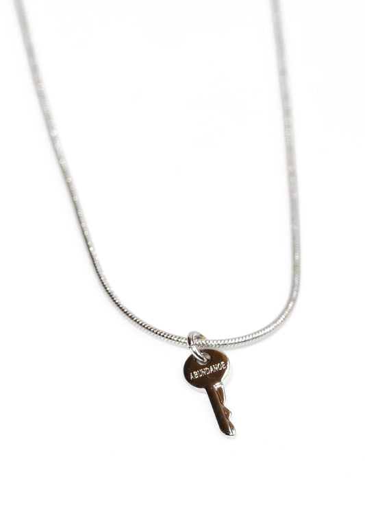 Snake Chain ABUNDANCE Mini Key Necklace Bracelets The Giving Keys Silver 