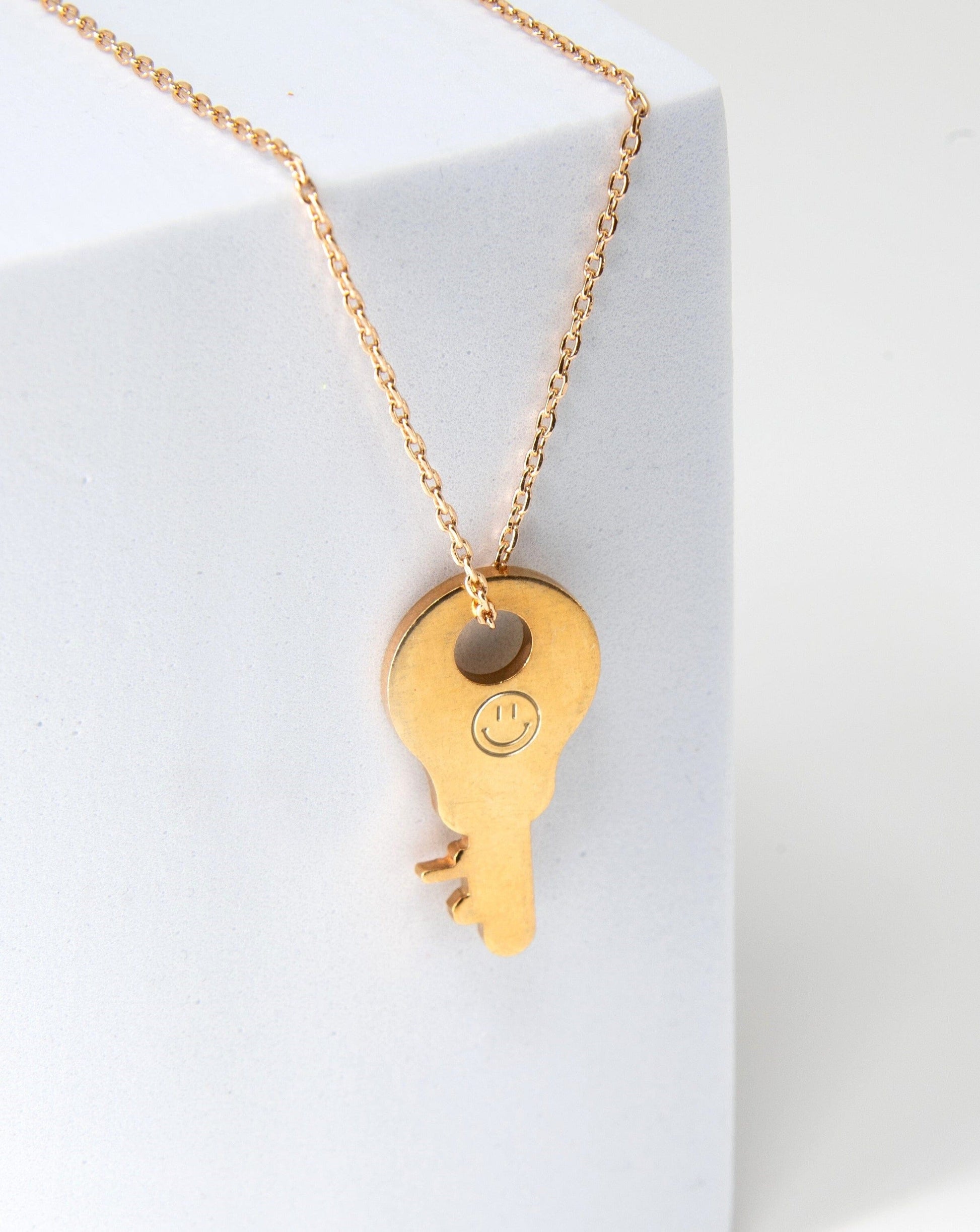 Symbol Dainty Key Necklace Necklaces The Giving Keys Dainty Gold 