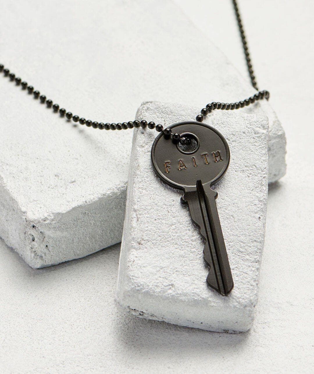 Classic Key Black Ball Chain Necklace Necklaces The Giving Keys 