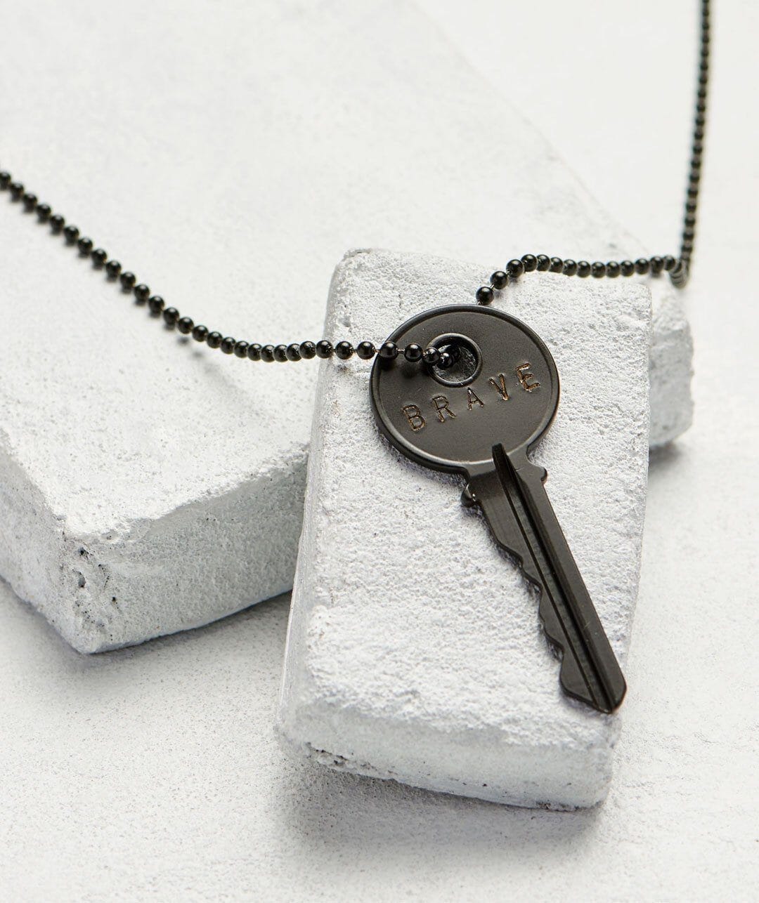 Classic Key Black Ball Chain Necklace Necklaces The Giving Keys 