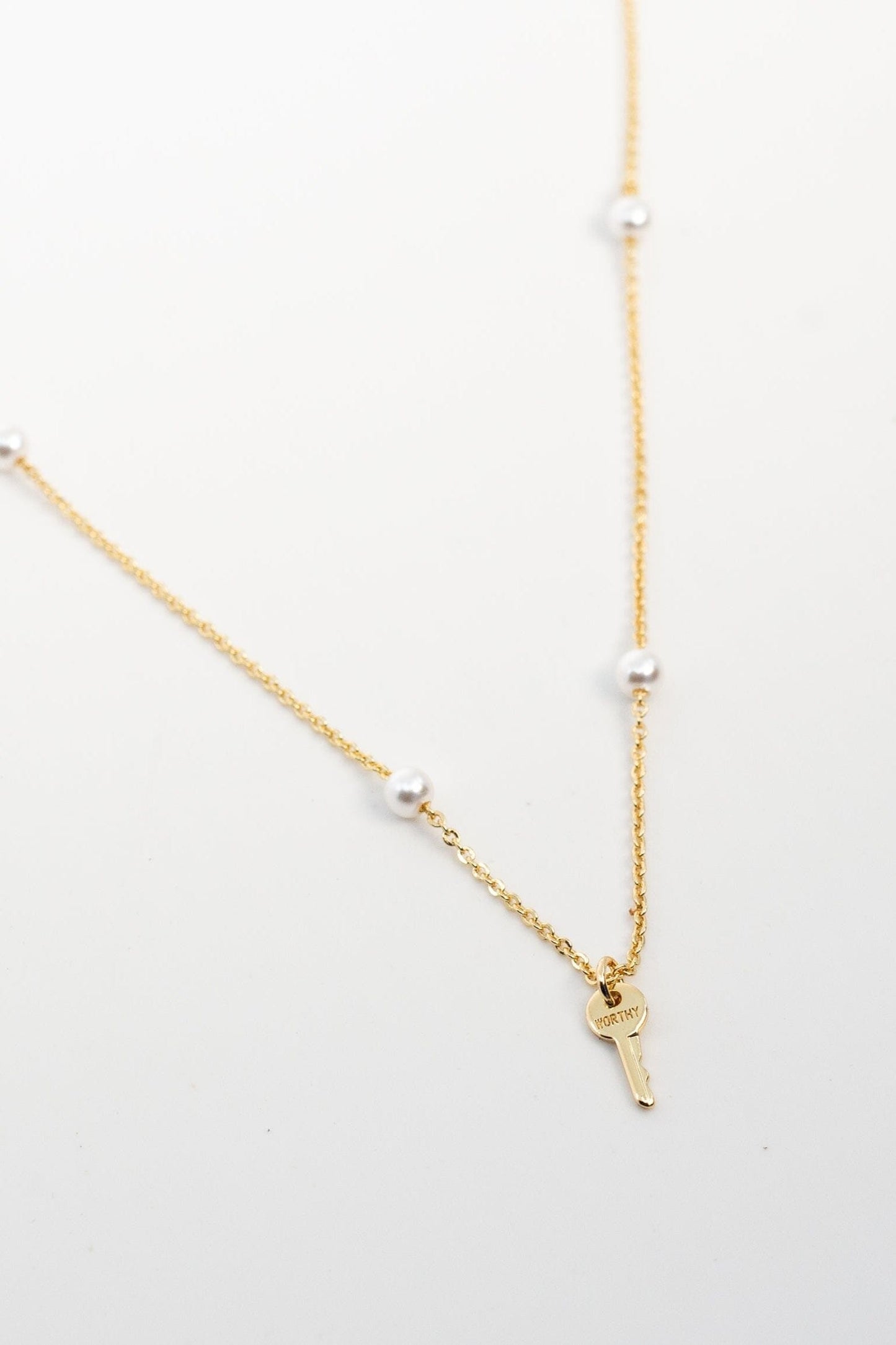 Peaceful Pearl Mini Key Necklace Necklaces The Giving Keys