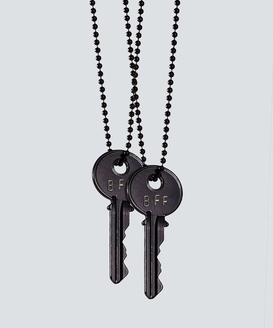 Best Friend Matte Black Key Necklace Set - Main Image