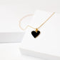 Black Enamel Heart and Mini Key Necklace Necklaces The Giving Keys 