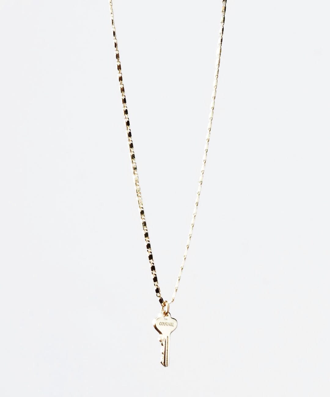 Petite Key Necklace Necklaces The Giving Keys COURAGE GOLD 