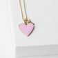 Pink Enamel Heart and Mini Key Necklace Necklaces The Giving Keys HOPE 