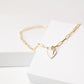 White Enamel Heart and Mini Key Brooklyn Necklace Necklaces The Giving Keys 
