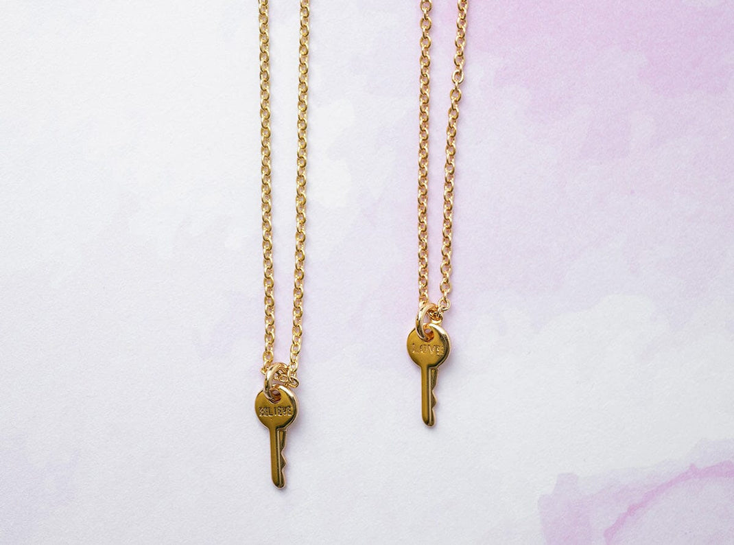 Mini Key Jewelry Engrave Words Collection | The Giving Keys