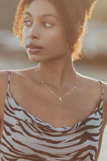 Peaceful Pearl Mini Key Necklace Necklaces The Giving Keys 