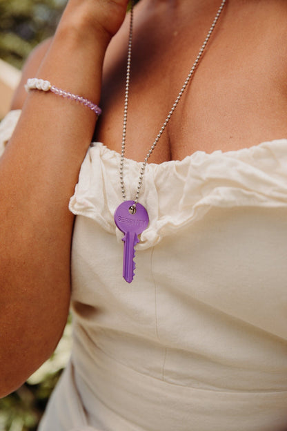 Classic Key Silver Ball Chain Necklace Necklaces The Giving Keys 