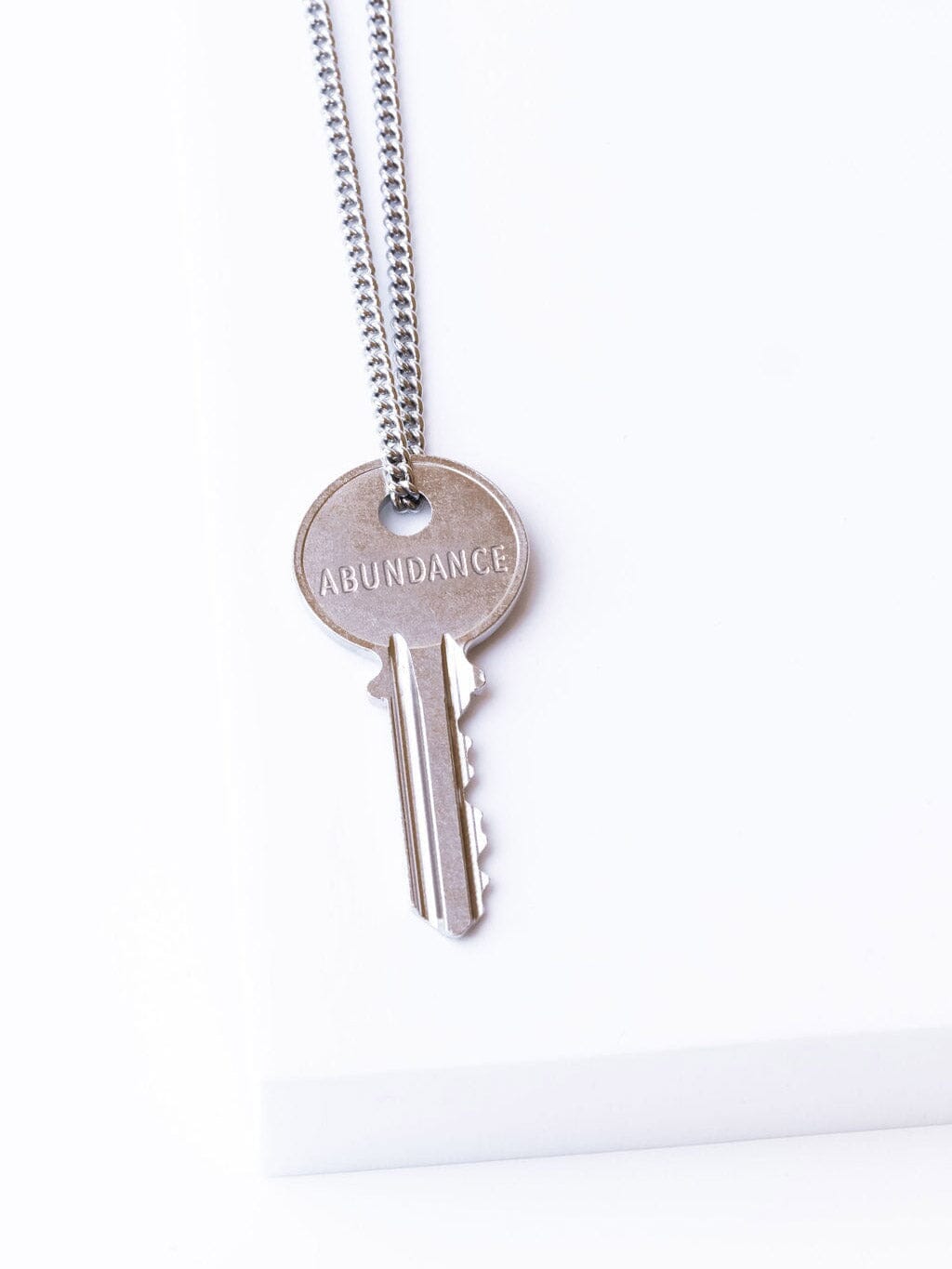 N - ABUNDANCE Classic Key Necklace Necklaces The Giving Keys ABUNDANCE SILVER 