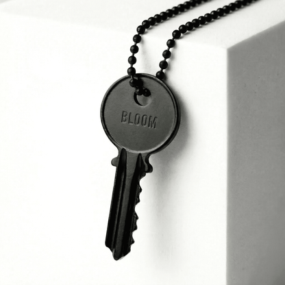 Atticus Matte Black Classic Key Ball Chain Necklace The Giving Keys BLOOM 