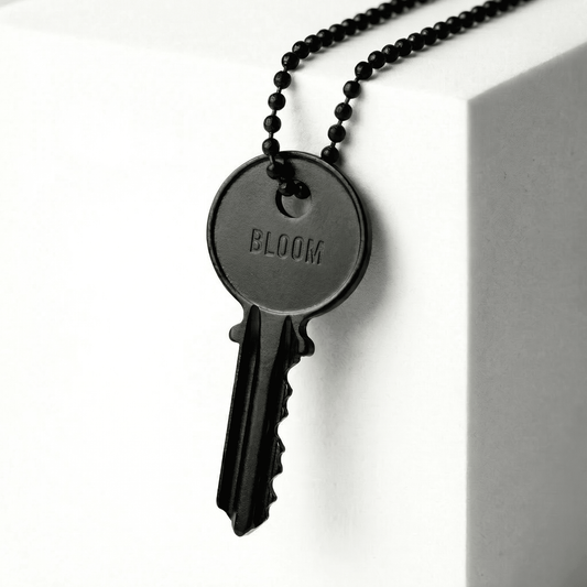 Atticus Matte Black Classic Key Ball Chain Necklace The Giving Keys BLOOM 