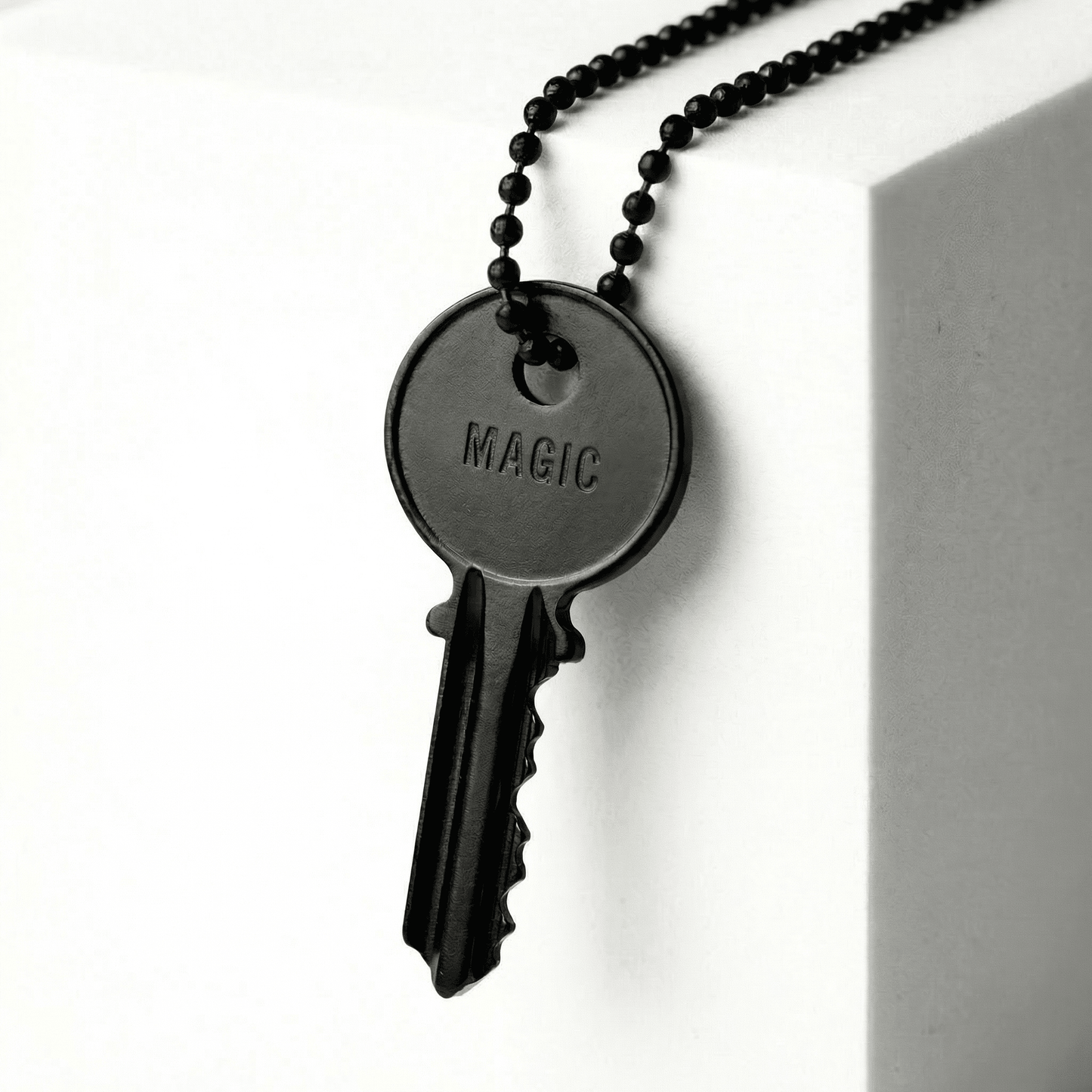 Atticus Matte Black Classic Key Ball Chain Necklace The Giving Keys MAGIC 