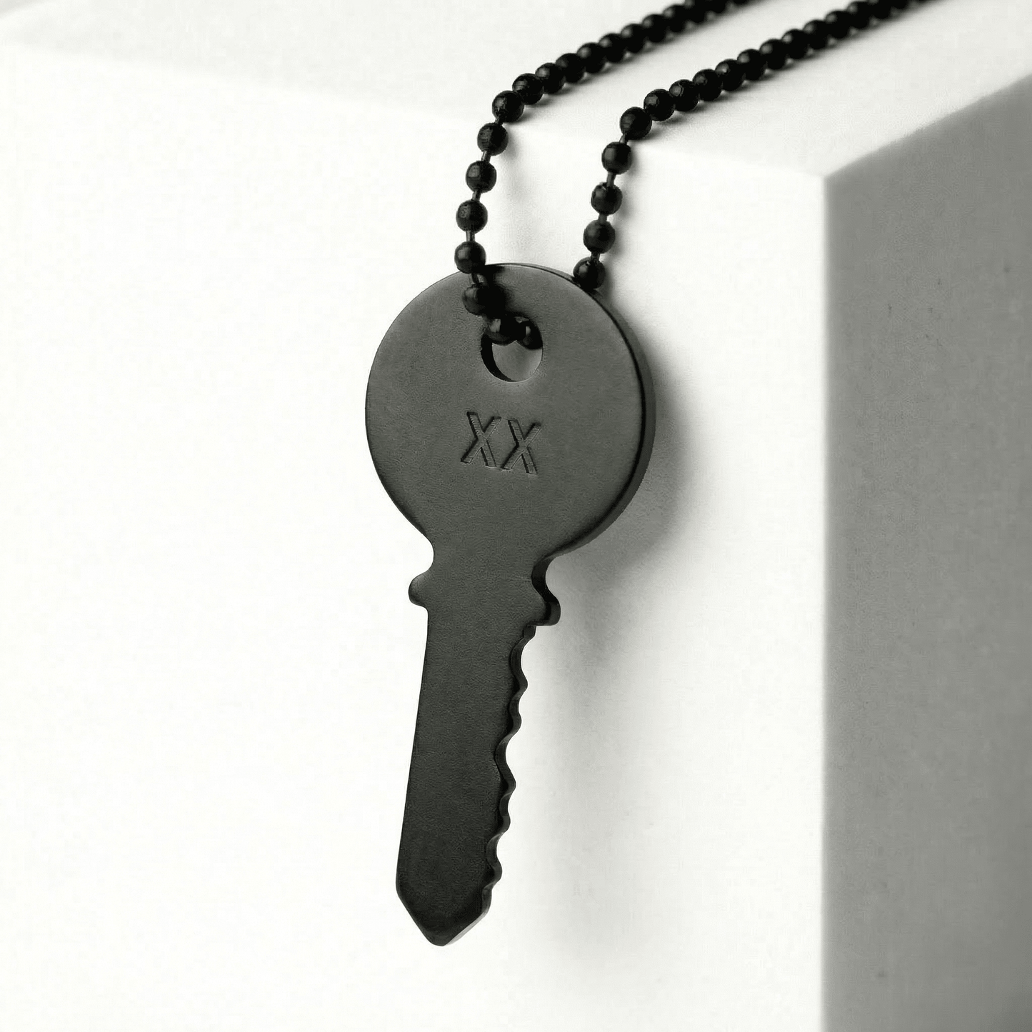 Atticus Matte Black Classic Key Ball Chain Necklace The Giving Keys 