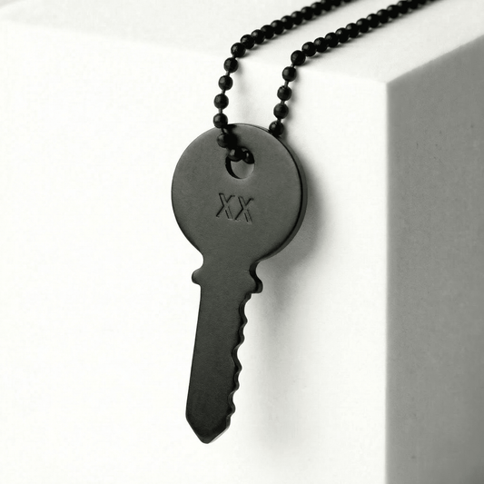Atticus Matte Black Classic Key Ball Chain Necklace The Giving Keys 