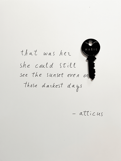 Atticus Matte Black Classic Key Ball Chain Necklace The Giving Keys 