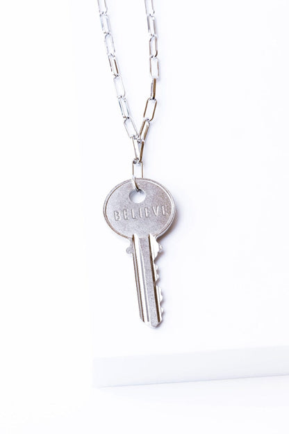 N - Brooklyn Classic Key Necklace Necklaces The Giving Keys Silver 