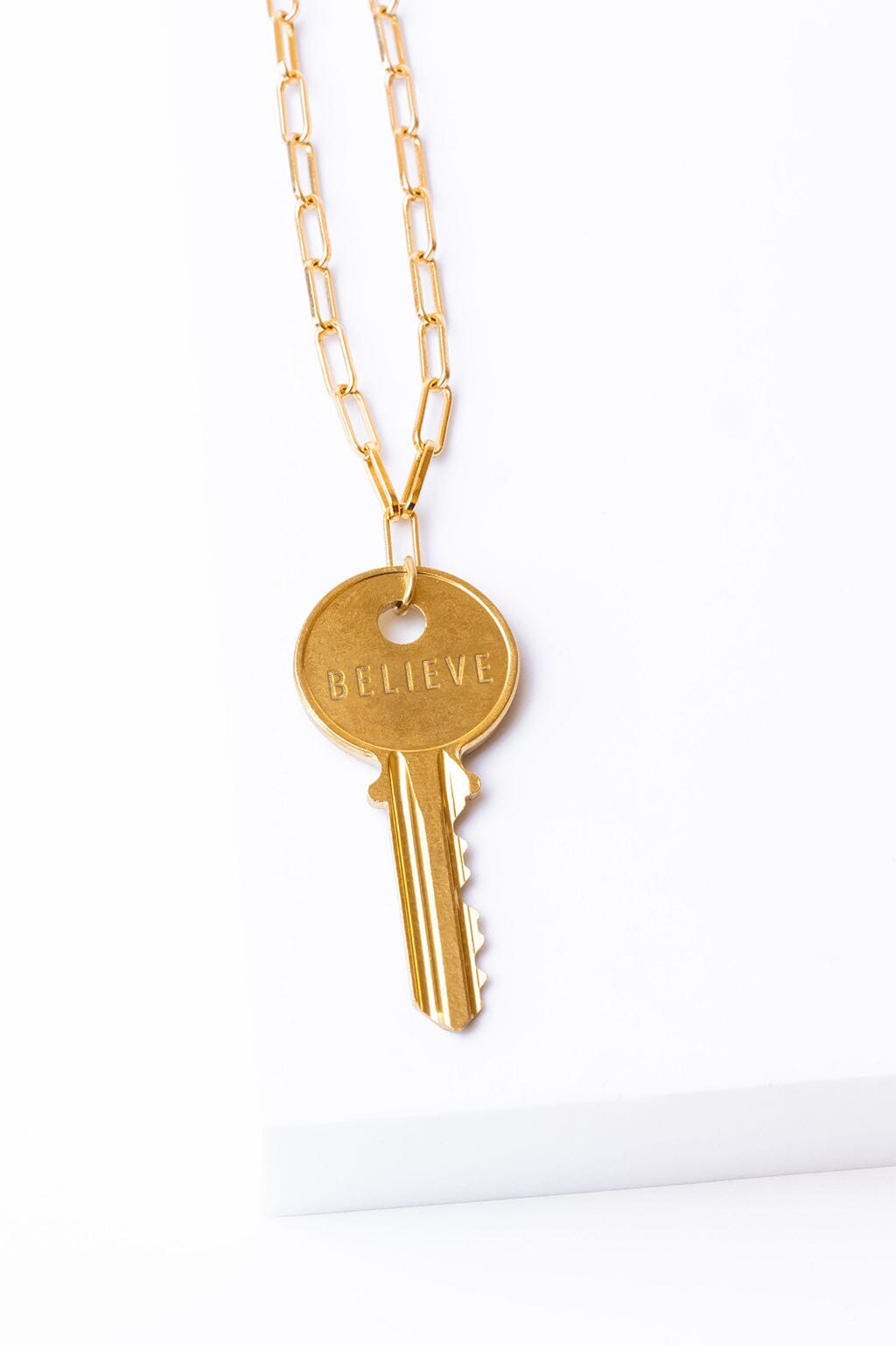 N - Brooklyn Classic Key Necklace Necklaces The Giving Keys Gold 