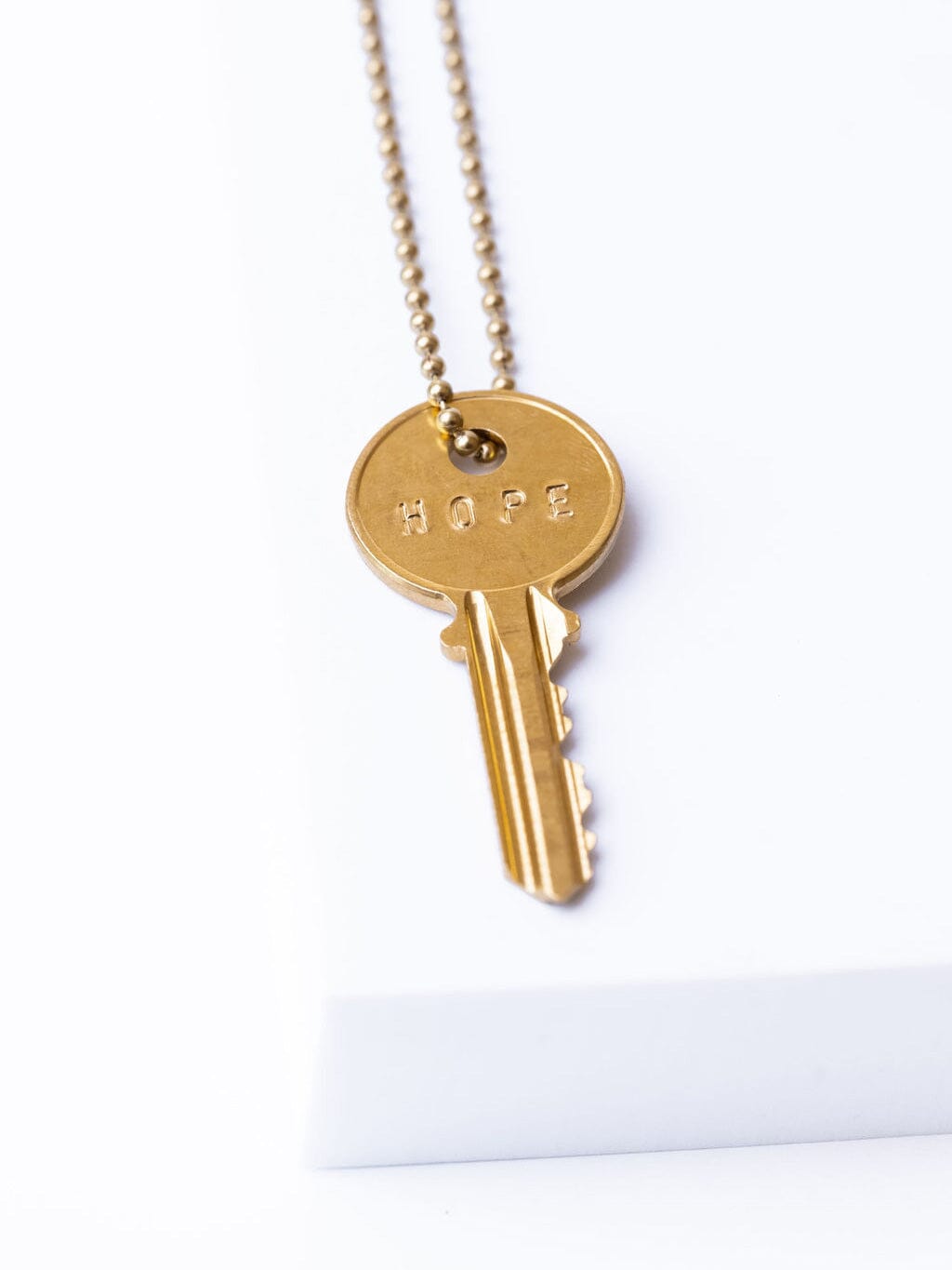 N - Classic Ball Chain Key Necklace Necklaces The Giving Keys 