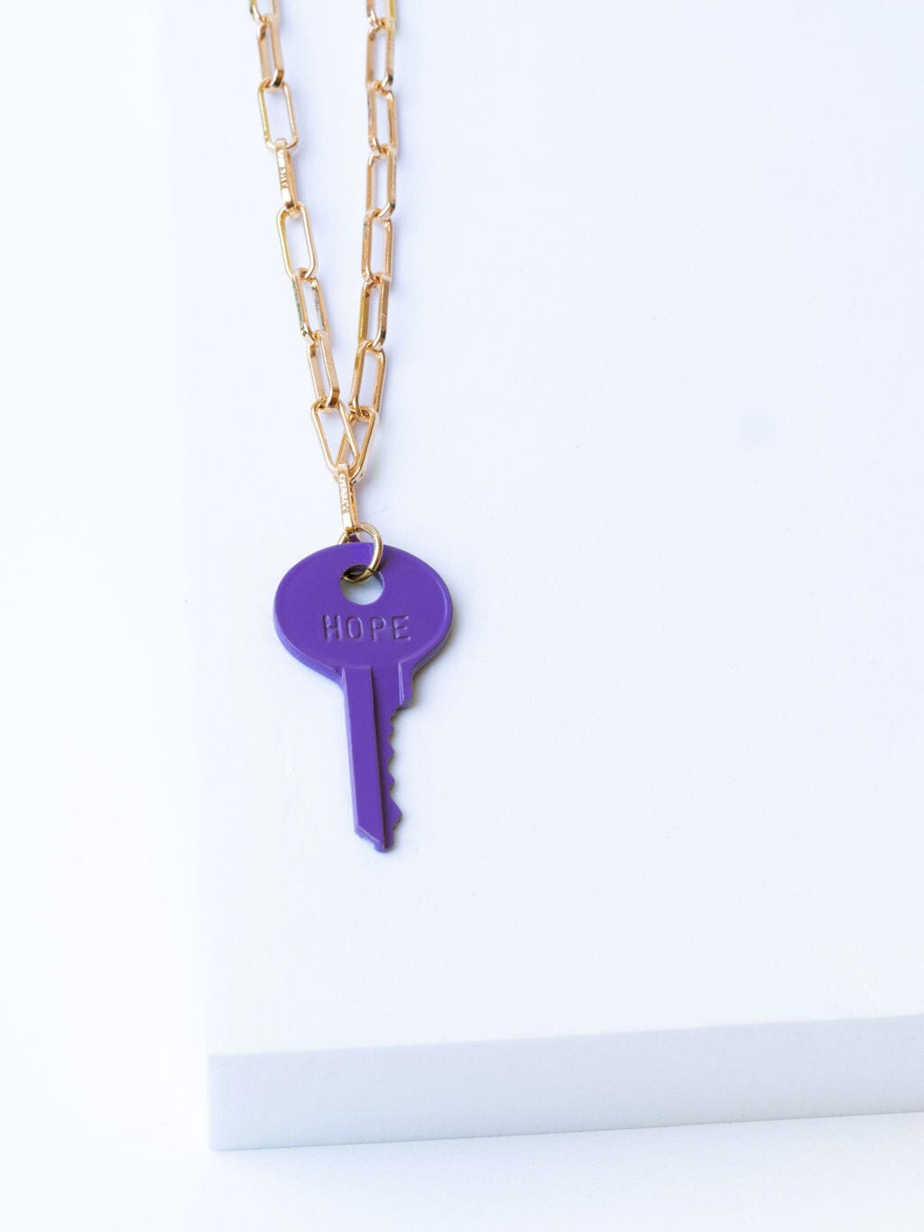 N - Dark Purple Dainty Brooklyn Necklace Necklaces The Giving Keys 