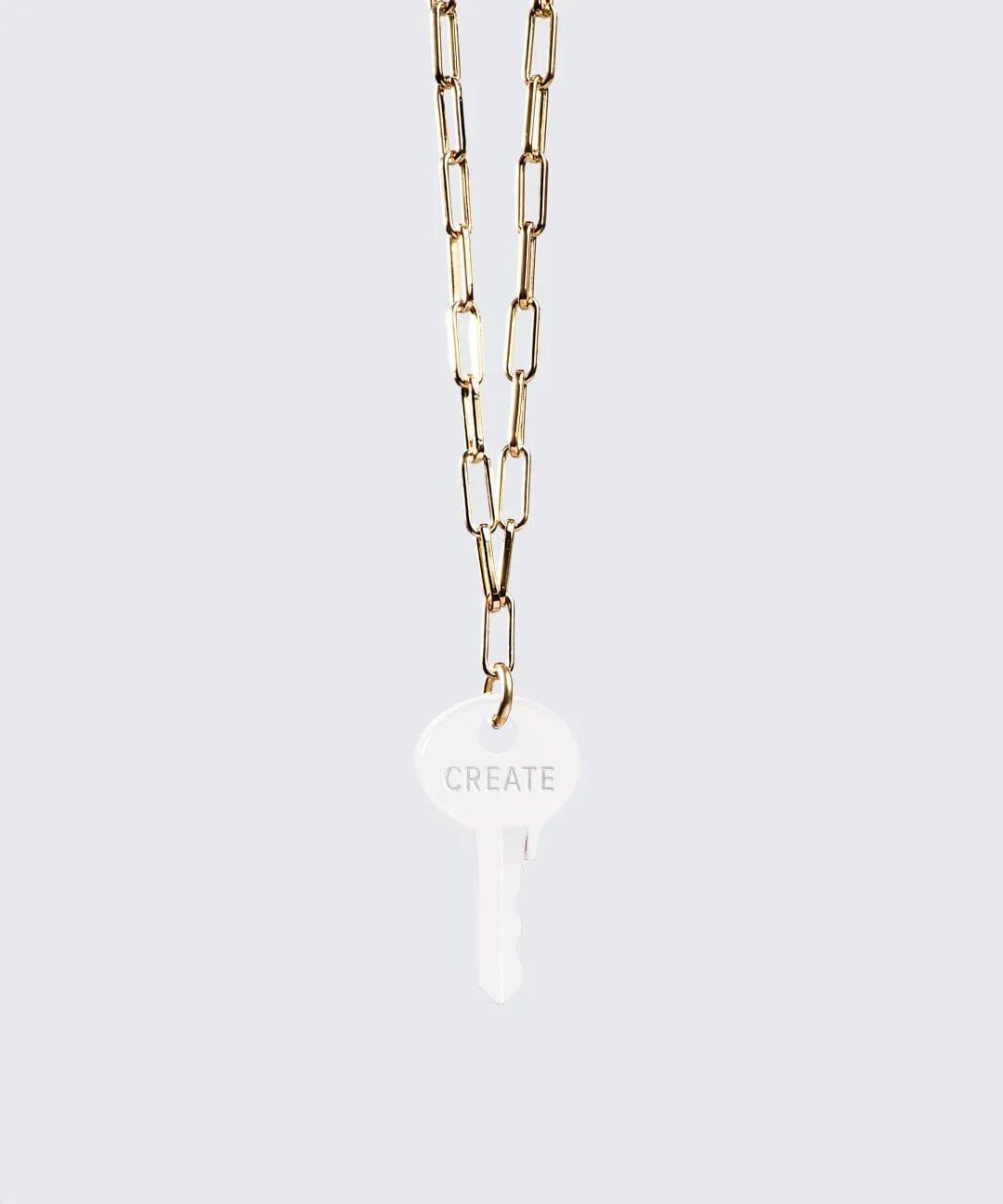 N - Glossy White Dainty Brooklyn Necklace Necklaces The Giving Keys 