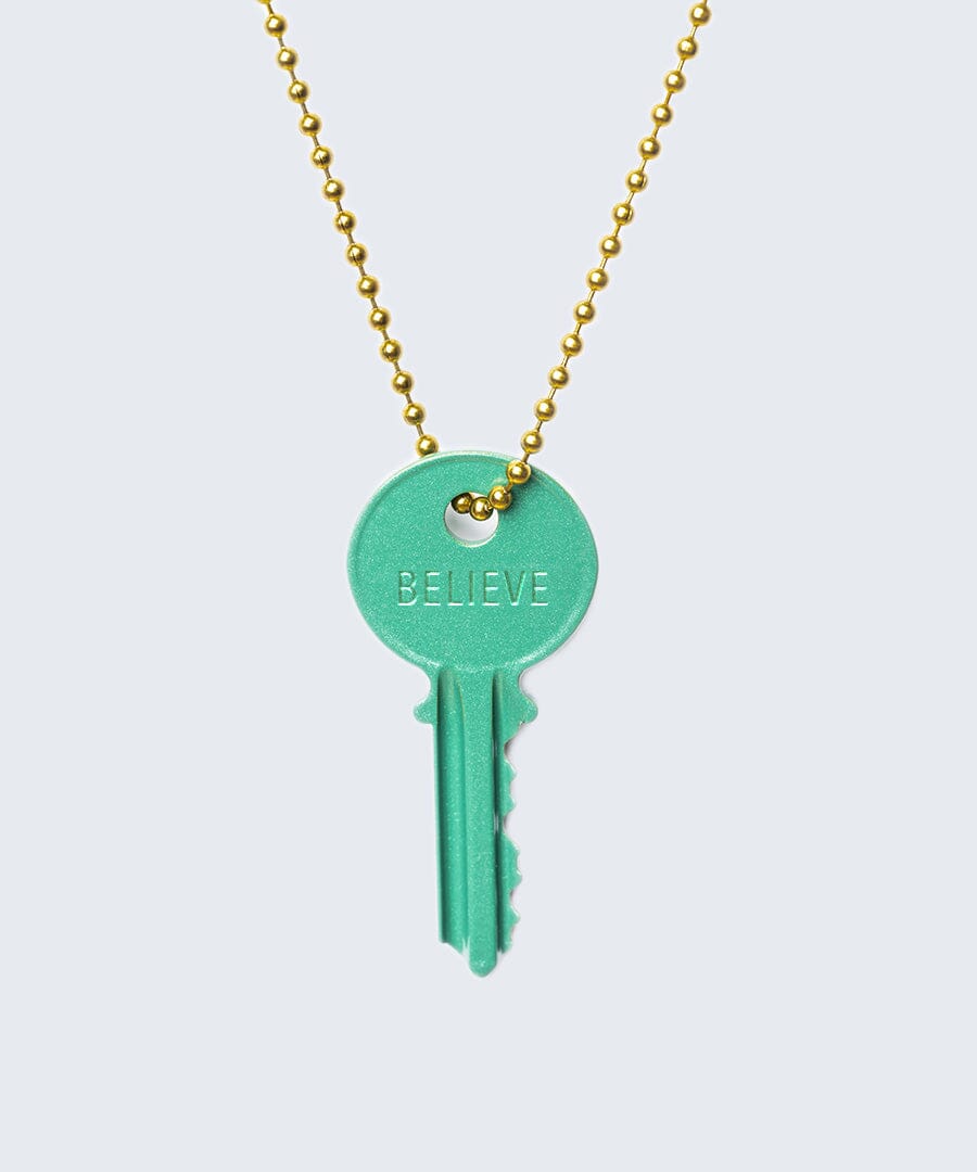 N - Green Classic Ball Chain Key Necklace Necklaces The Giving Keys 