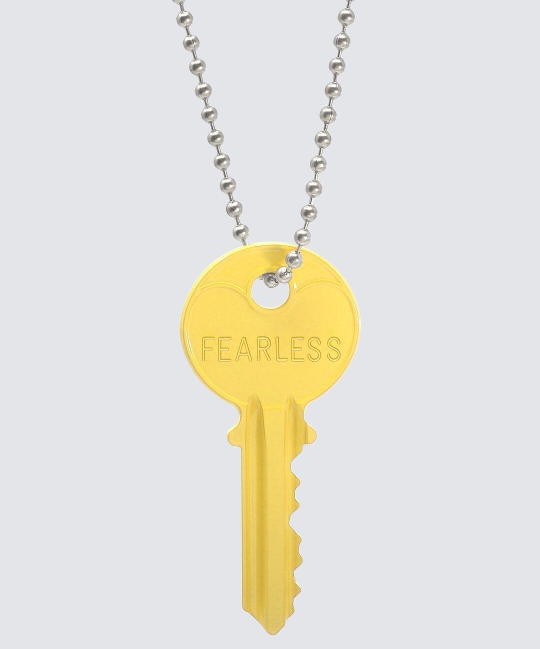 Custom Engraved Silver Ball Chain Color Key Necklace | The Giving Keys