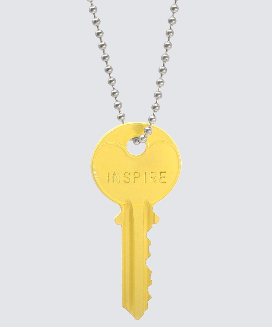 Custom Engraved Silver Ball Chain Color Key Necklace | The Giving Keys