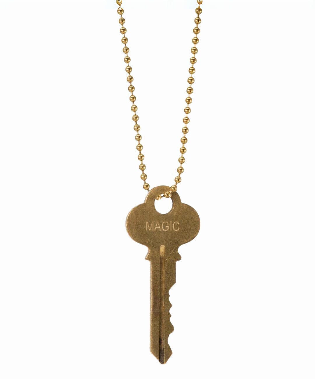 Atticus Vintage Ball Chain Key Necklace The Giving Keys MAGIC Gold 