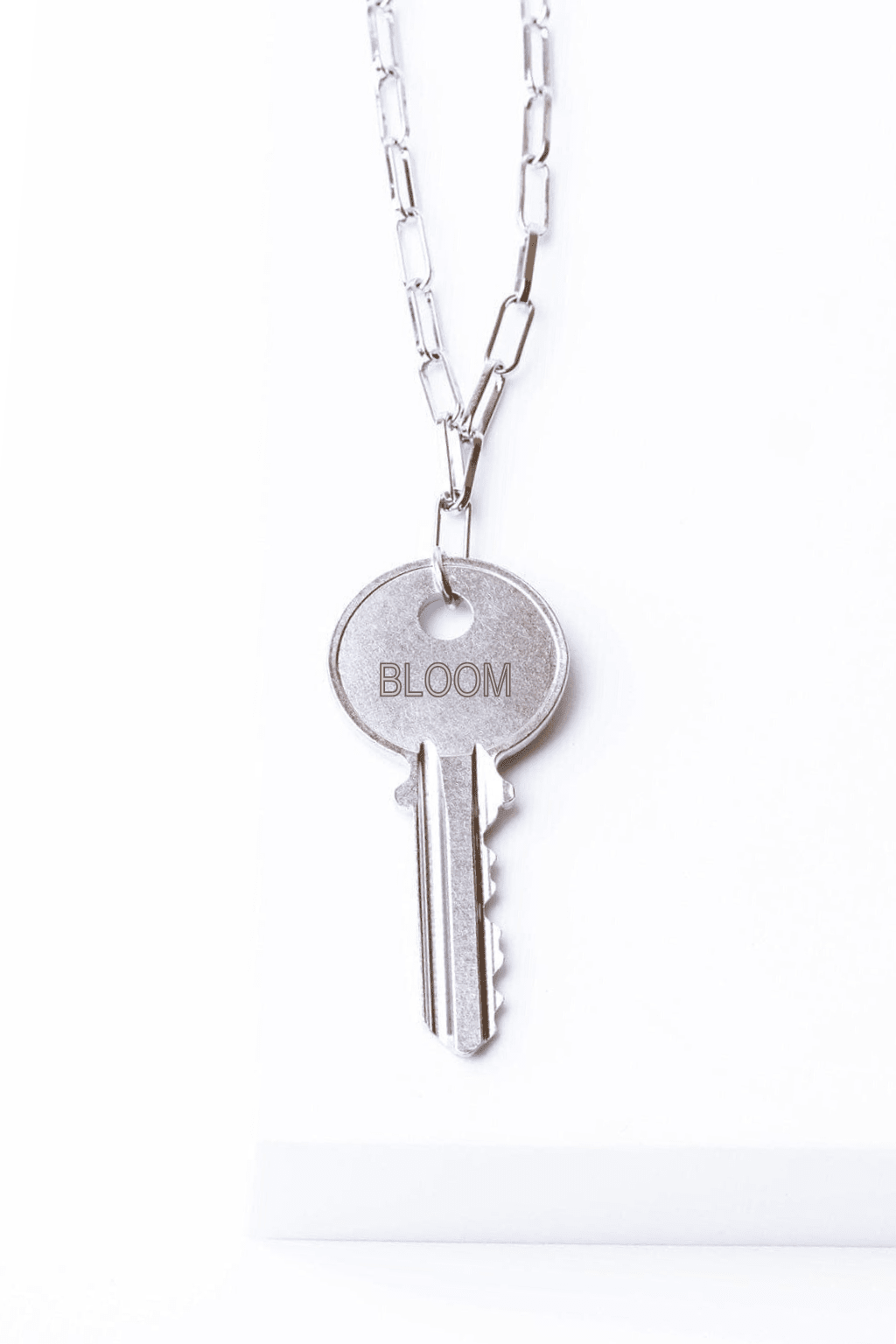 Atticus Vintage Key Brooklyn Chain Necklace The Giving Keys BLOOM Silver 