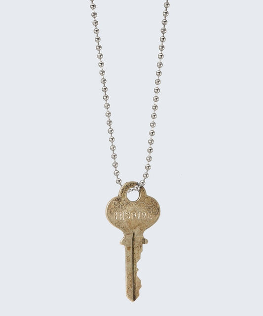 Rebel Classic Key Necklace Fearless Gold