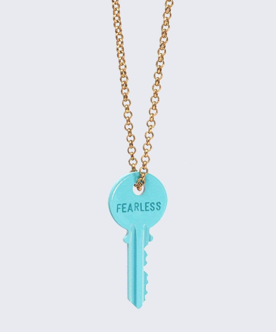 N - Sky Blue Classic Ball Chain Key Necklace Necklaces The Giving Keys 