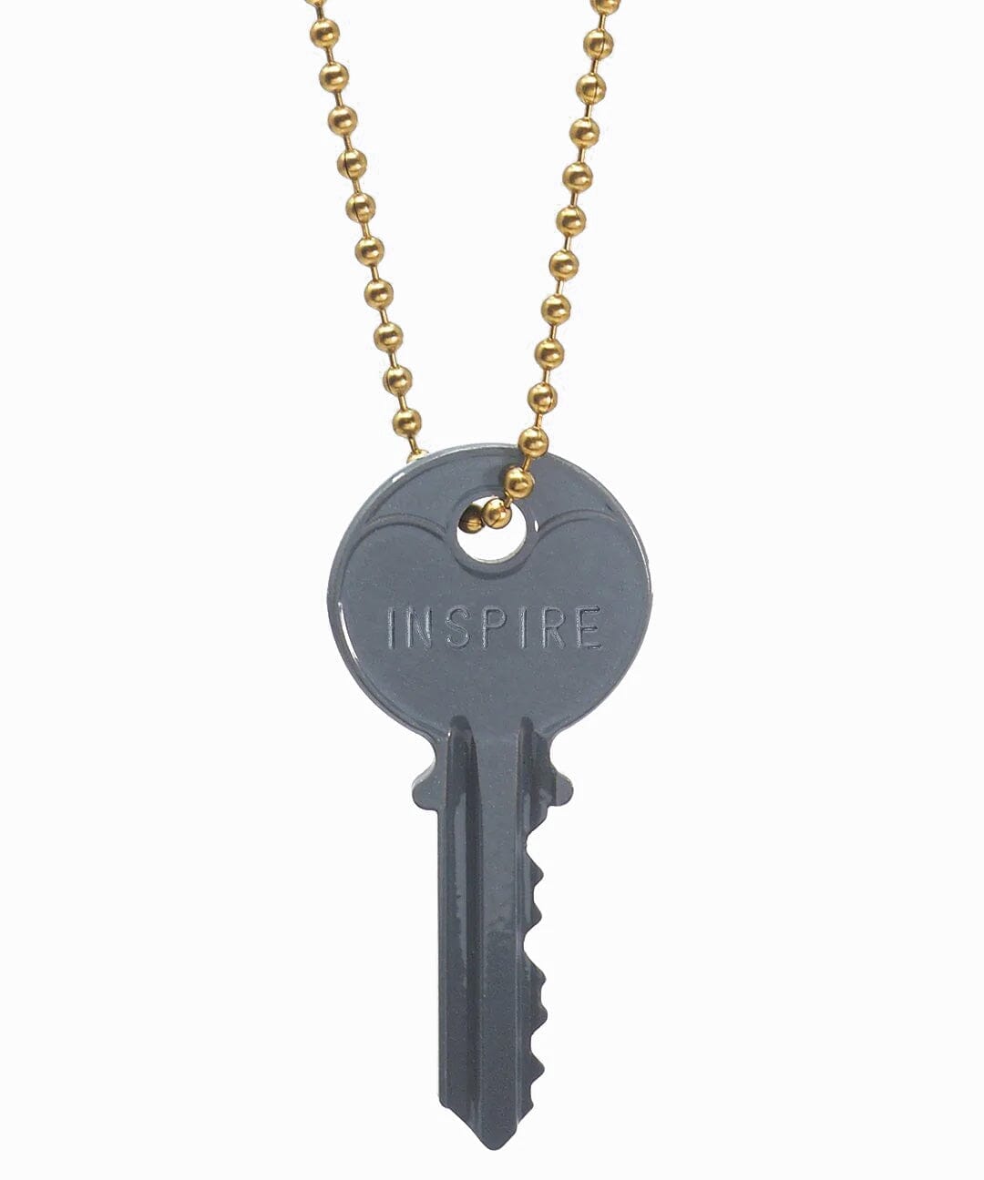 N - Stormy Gray Ball Chain Key Necklace Necklaces The Giving Keys 