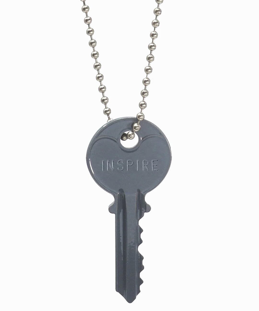 N - Stormy Gray Ball Chain Key Necklace Necklaces The Giving Keys 