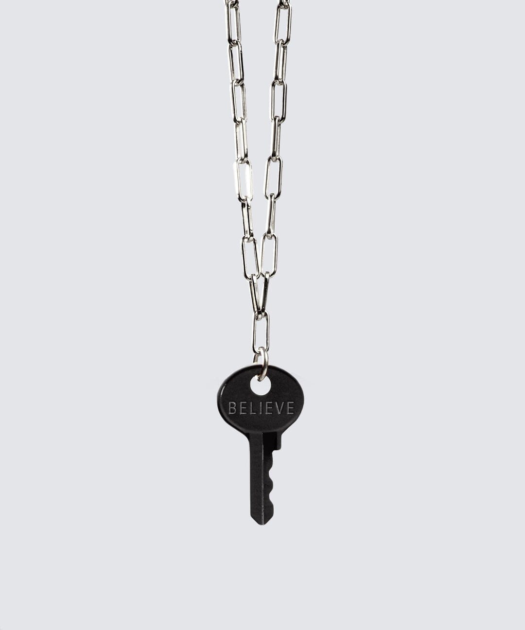 N - Matte Black Dainty Brooklyn Necklace Necklaces The Giving Keys 