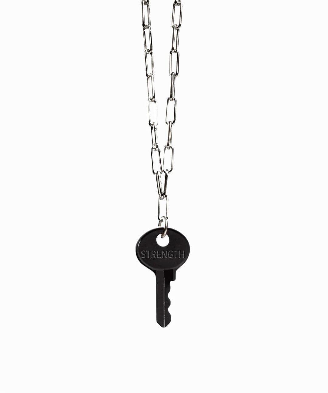N - Matte Black Dainty Brooklyn Necklace Necklaces The Giving Keys 