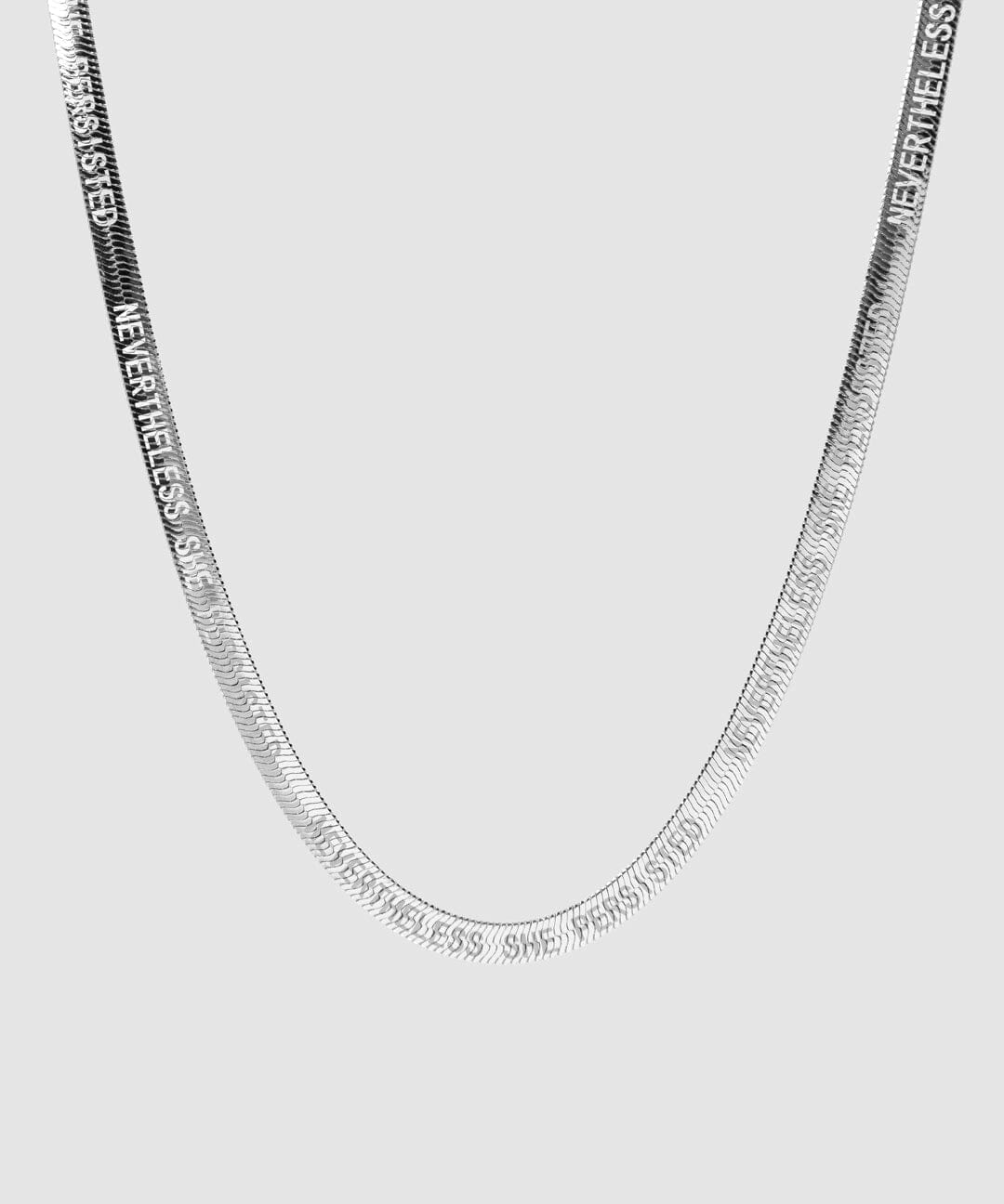 Silver Herringbone Necklace Necklaces Borun Silver NEVERTHELESS SHE PERSISTED 