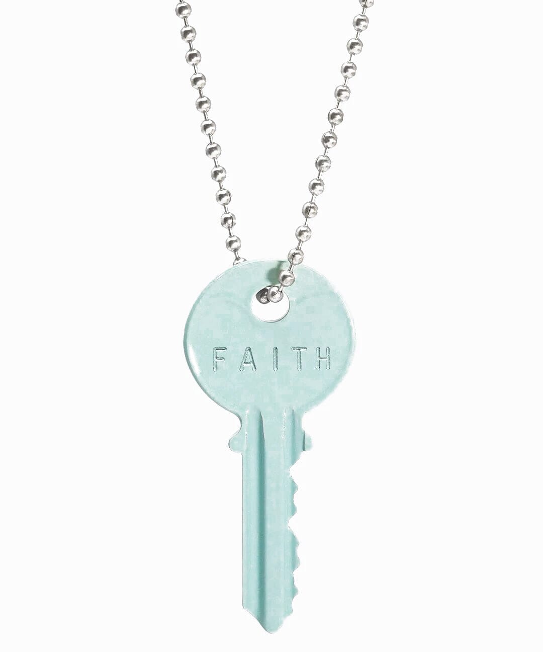 N - Pastel Green Classic Ball Chain Key Necklace Necklaces The Giving Keys 