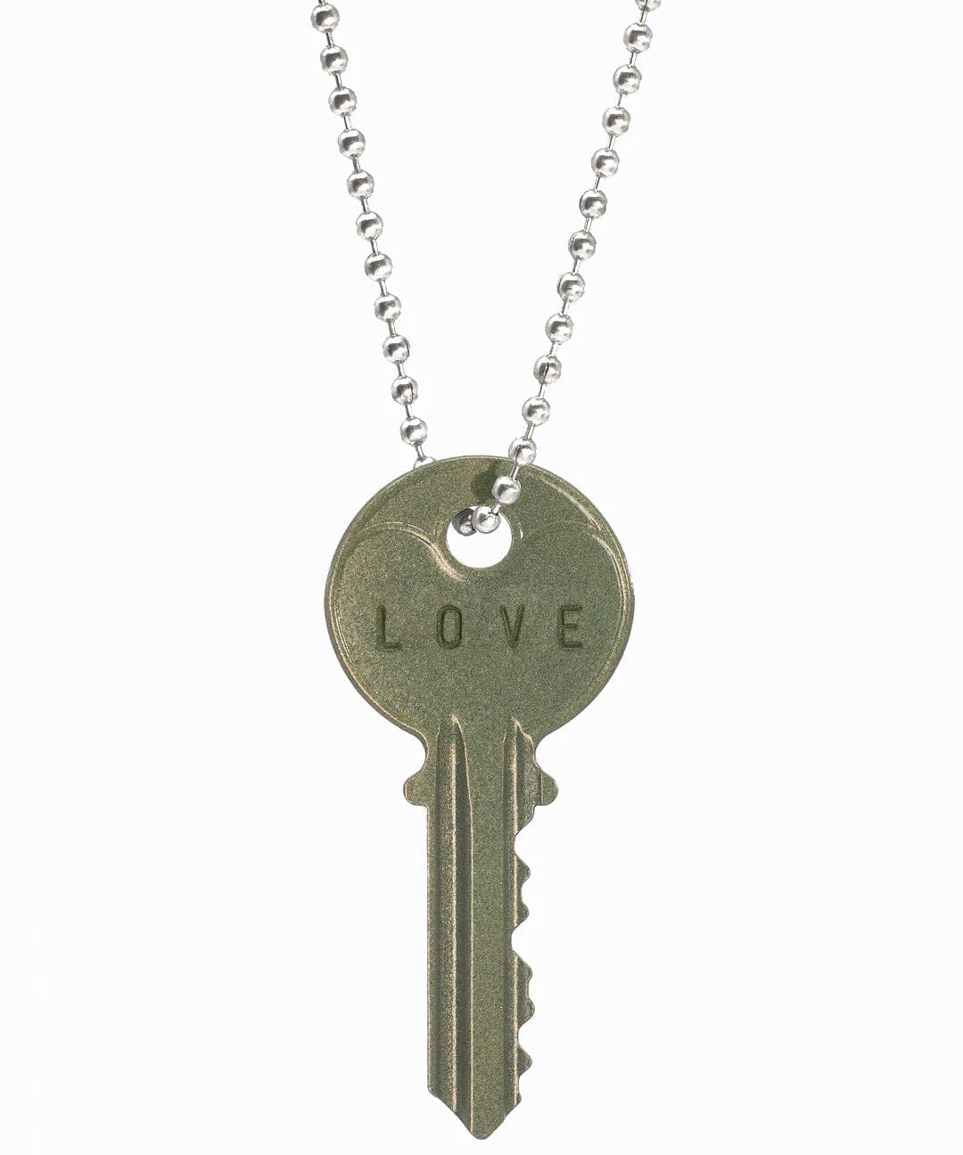 N - Sage Classic Ball Chain Key Necklace Necklaces The Giving Keys 