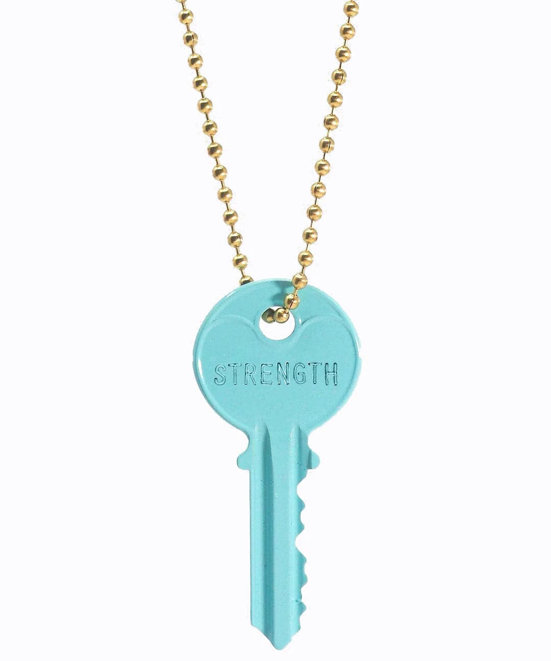 N - Sky Blue Classic Ball Chain Key Necklace Necklaces The Giving Keys 
