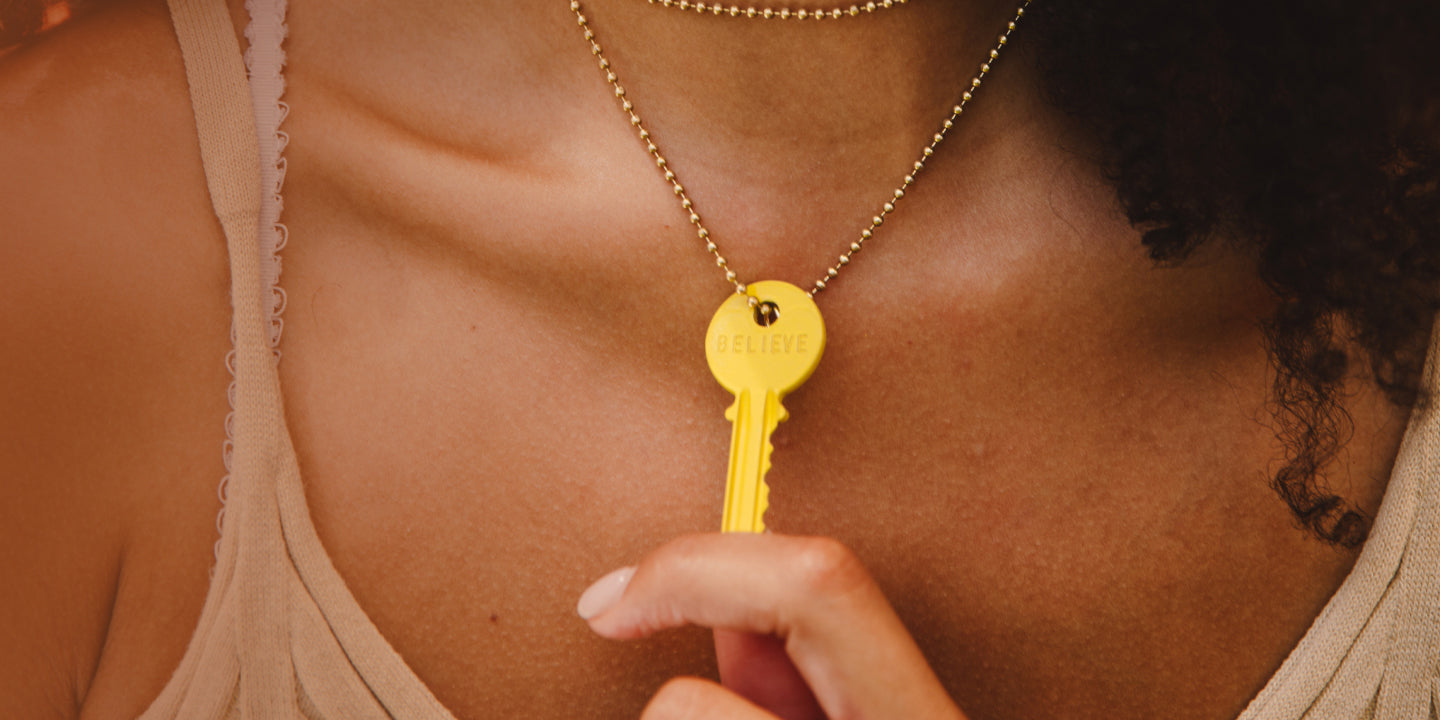The Giving Keys Metallic Bead Mini Key Ring