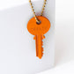 N - Orange Classic Ball Chain Key Necklace Necklaces The Giving Keys 