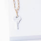 N - Glossy White Dainty Brooklyn Necklace Necklaces The Giving Keys 