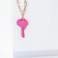 N - Hot Pink Dainty Brooklyn Necklace Necklaces The Giving Keys 