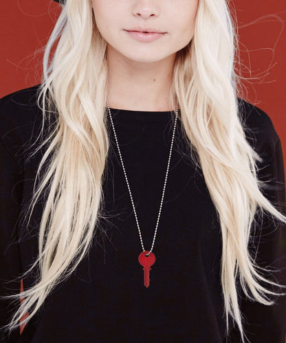 Classic Key Silver Ball Chain Necklace Necklaces The Giving Keys 