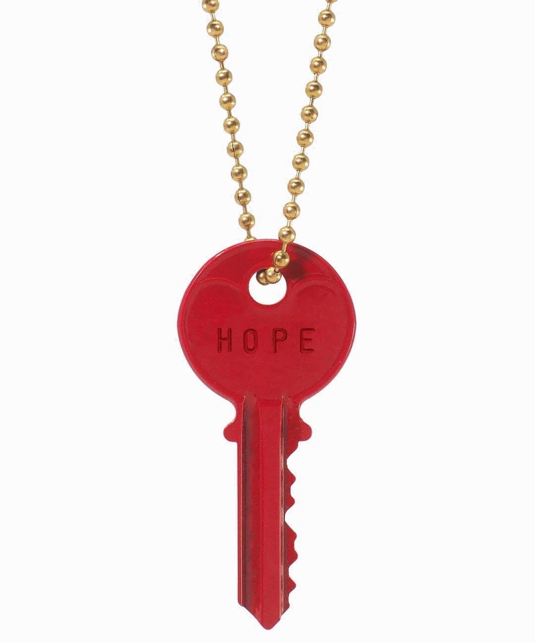 N - True Red Classic Ball Chain Key Necklace Necklaces The Giving Keys 